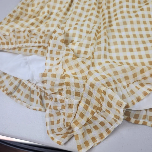 Altard State Gingham Spaghetti Strap Lined Romper Size M - Picture 12 of 16